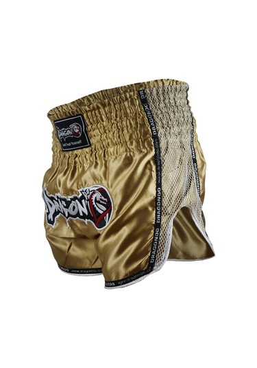 Dragondo Mt3076 Shiny Muay Thai Gold Kick Boks Şortu Altın