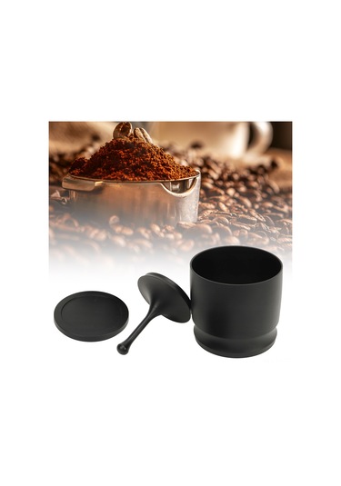 Shineyee 58mm Gümüş 304 Paslanmaz Çelik Kahve Tozu Toplayıcı Seti - Kapağlı, Bölünebilir, Filtre Kahve Makinesi İle Uyumlu, Profesyonel Toz Dağıtım Aracı Gümüş