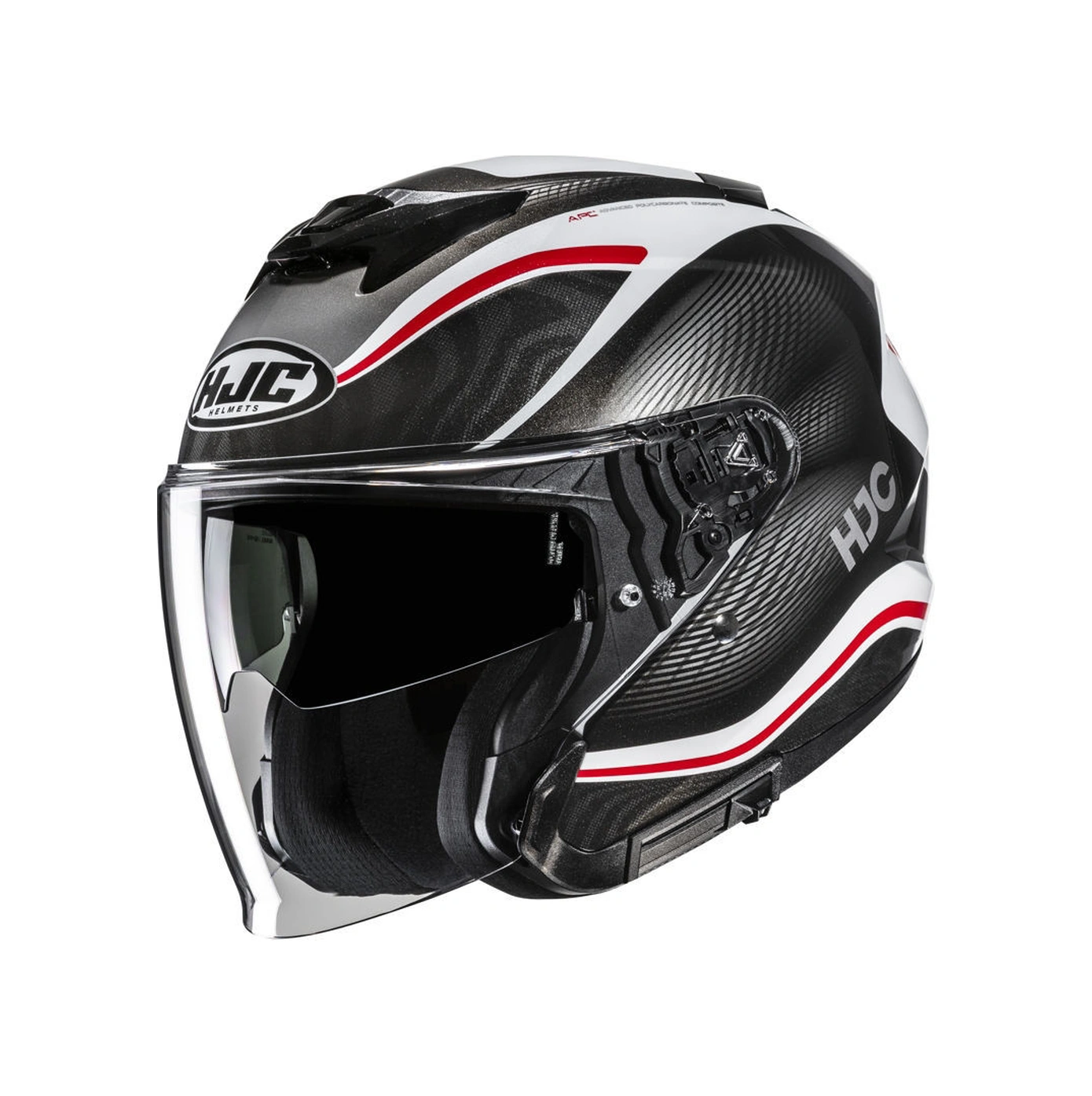 Hjc İ31 Depe Mc1 Yarım Motosiklet Kaskı Siyah Beyaz Kırmızı