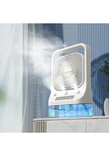 Motion003 Taşınabilir Usb Fanı Mini Soğutma Fanı Gece Lambalı Çoklu Hız Ayarlı Masaüstü Fan İç Dış Mekan Ofis Yurtlar İçin