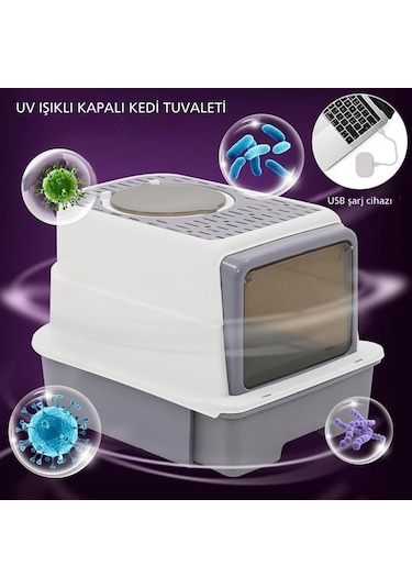 Monozone Büyük Boy Kedi Tuvaleti Çekmeceli Sterilizasyon