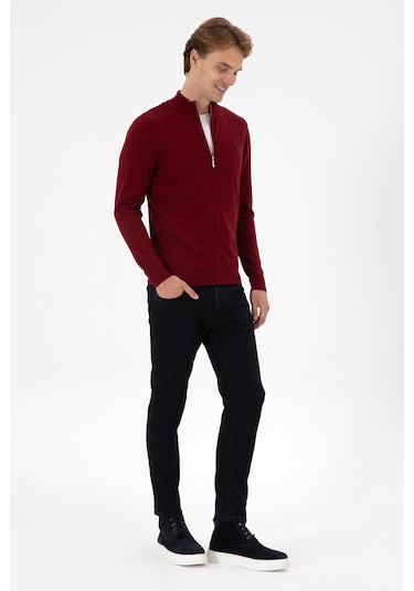 U.s. Polo Assn. Erkek Bordo Hırka Triko 50313684-vr014 Bordo