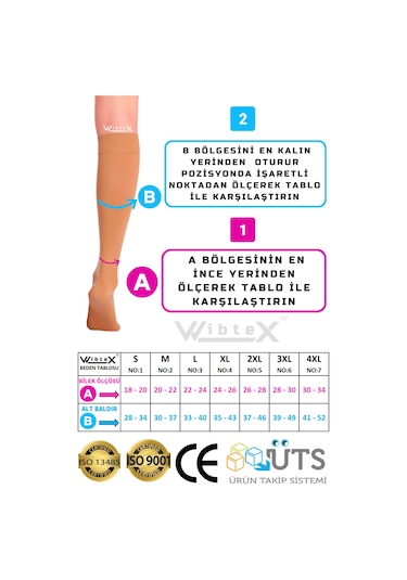 Wibtex Unisex Diz Altı Varis Çorabı