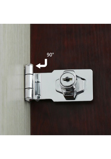 Vkemall Zink Çelikten Yapılmış 4 İnç 105mm Gümrük Kapısı, Depo Ve Dolap Güvenlik Kilit Seti - Gümüş Rengi, Anahtar Ve Vida Dahil Vkemall Zink Çelikten Yapılmış 4 İnç 105mm Gümrük Kapısı, Depo Ve Dolap Güvenlik Kilit Seti - Gümüş Rengi, Anahtar Ve Vida Dahil