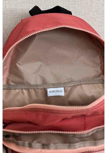 Nemo Bags Unisex Somon Sırt Okul Laptop Seyahat Çantası Somon