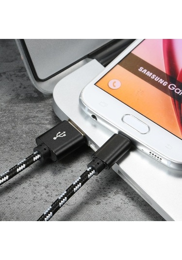 Pazly Usb Type-c Şarj Ve Veri Kablosu, Samsung Uyumlu Huawei İçin, Yedek Naylon Örgülü Kablo