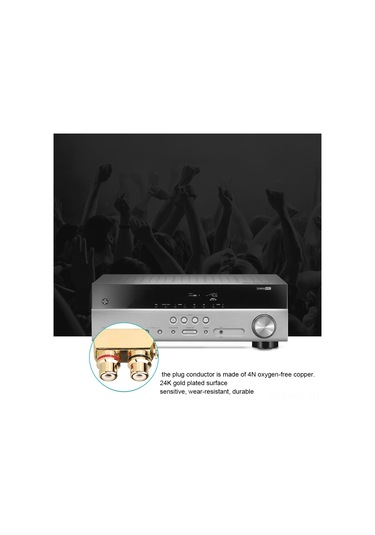 Vkemall 2 Adet Saf Bakır 24k Altın Kaplı Rca Audio Video Çevirici, 4n Oksijensiz Bakır İletken, Sinyal Kalitesi Ve Dayanıklılık İçin Uygun