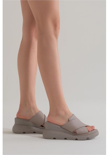 Zeyn Shoes 7673 Gri Kadın Terlik 001