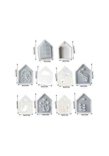 Sevimli Hollows Ev Silikon Reçine Kalıpları, Pişirme0002 Diğer