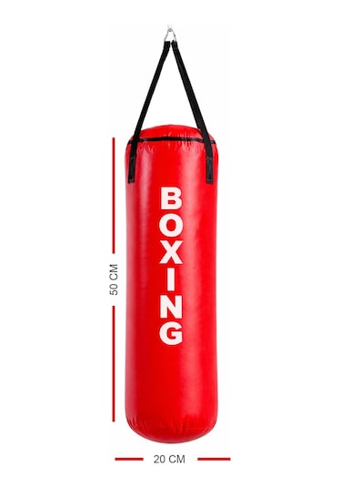 Boxing 53x20cm Kayışlı Kırmızı Çocuk Boks Kum Torbası Kırmızı
