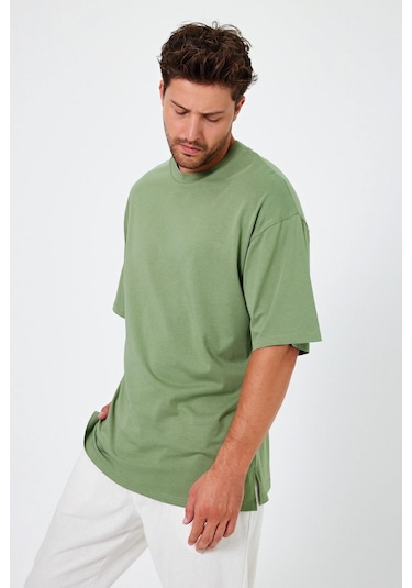 Alexander Gardi Alexandergardı Yırtmaçlı Basic Oversize T-shirt Un-70418 001