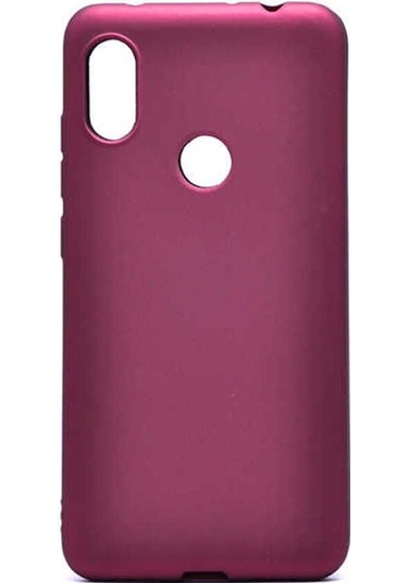 Xiaomi Redmi Note 6 Pro Kılıf Zore Premier Silikon Kapak Mürdüm