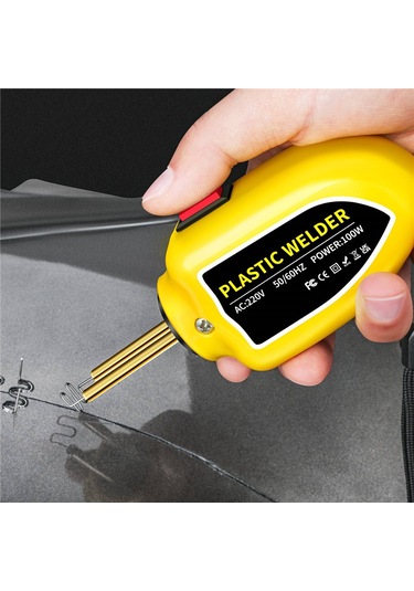 Xurunkeji Taşınabilir Mini Sıcak Zımbalar Plastik Kaynak Makinesi Araba Tampon Tamir Kiti El Kiti Otomatik Göçük Onarımı Ab Fişi Sarı