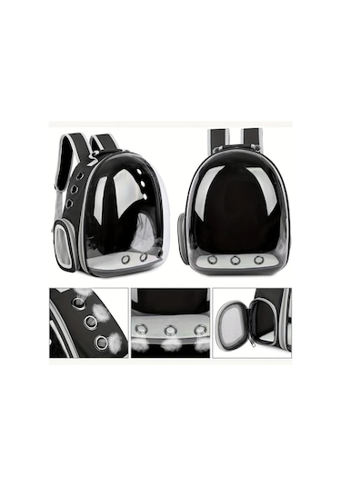 Honeybeeshop 1pc Şeffaf Nefes Alabilir Kedi Sırt Çantası Taşınabilir Panoramik Pet Taşıyıcı Hava Delikli Hafif Pvc Kedi Seyahat Çantası Dış Kullanım İçin