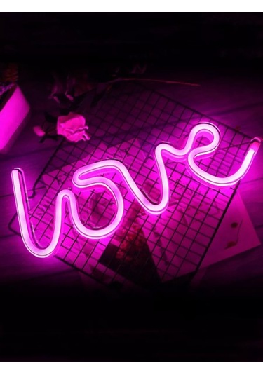 Riota Neon Love Yazı Lambası, Pembe Işık 175487402 Pembe