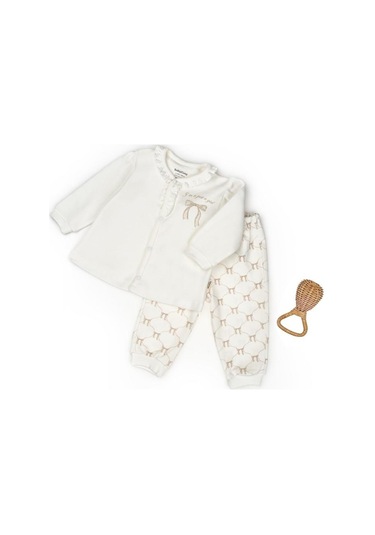 Bebek Alt Üst Takım %100 Organik Pamuk , Bebek - Yenidoğan- Csy8157 Taş