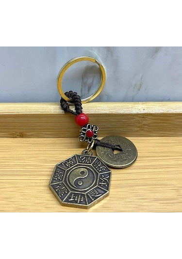 Metal Yin Yang Anahtarlık Alk4457 Çok Renkli