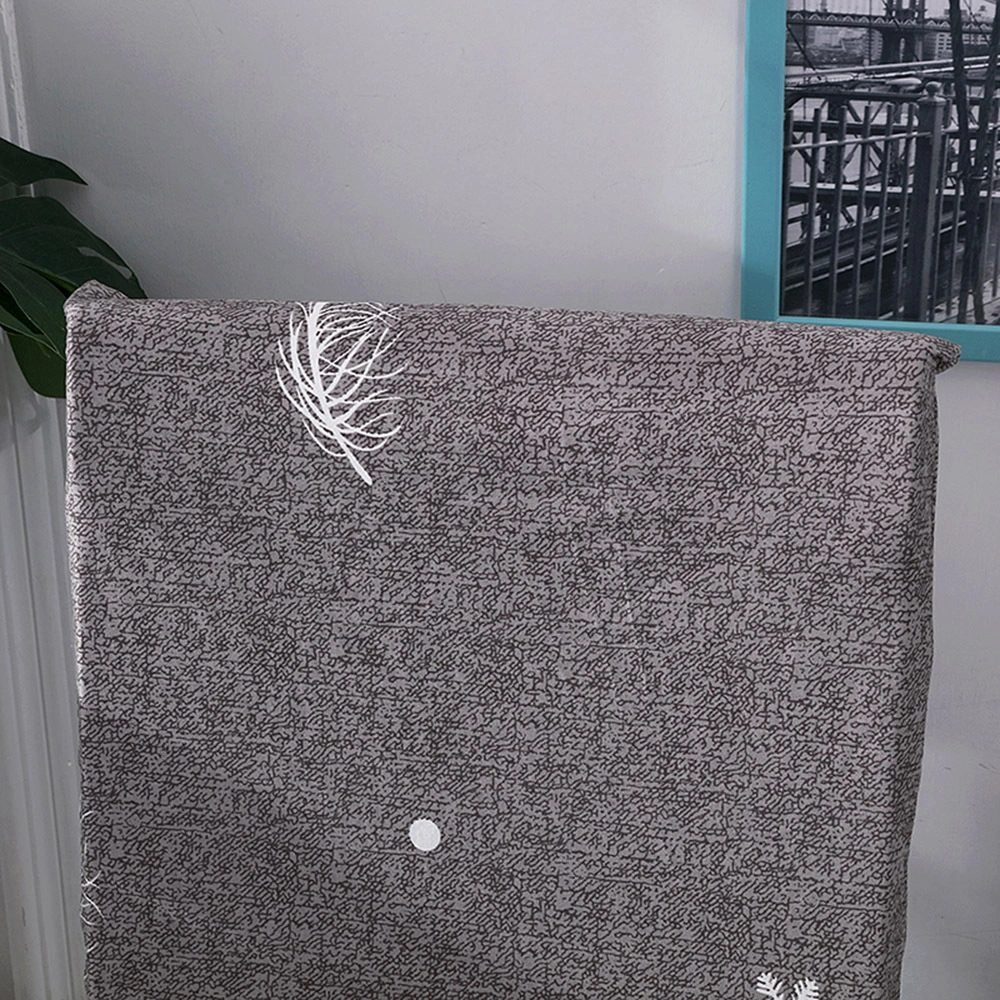 Qingmipy Beyaz Güneş Tozu Desenli Poliester Midi Koltuk Kılıfı - Yumuşak Süt İpek Fırçalı - 38-45cm Genişlik - 45-55cm Arka Yükseklik Gri