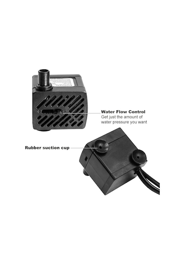 Cbtx 3w 4 Işık Sessiz Akvaryum Balık Tankı Filtrasyon Dalgıç Pompa Çeşme Suyu Pompası Ab Tak