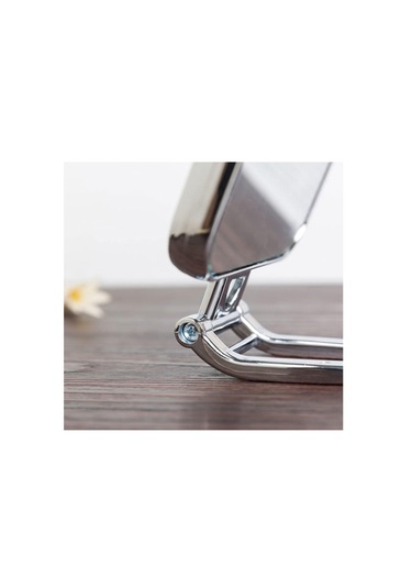 Gaman Dikdörtgen 2X Katlanabilir Masaüstü Makyaj Aynası Gümüş