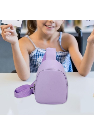 Suntek Çocuklar Için Çapraz Askılı Çanta Sevimli Hediye Mor