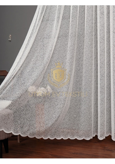 Örümcek Desen Örme Tül Perde 1141