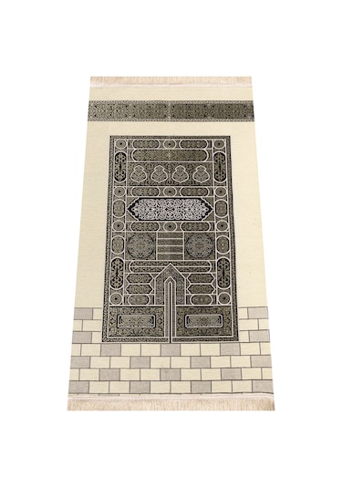 Kabe Desenli Ultra Plus Krem Şönil Seccade 17