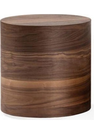 Walnut Ahşap Yan Sehpa Ceviz