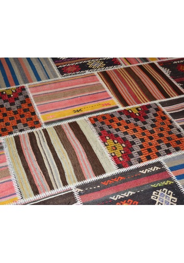 Patchwork El Örgüsü Anadolu Kilimi – Spring (425719575)
