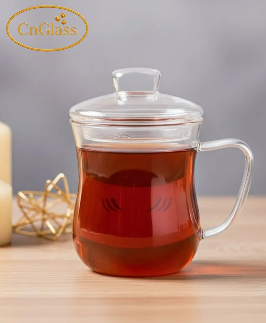 Cnglass 300 Ml Filtreli Cam Demlik Kupası, Kolba Ve Kapaklı. 28795781 Beyaz