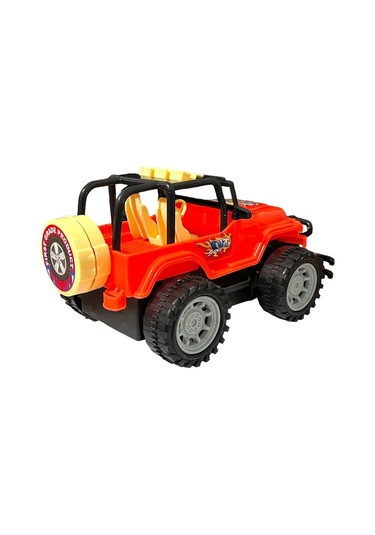 Çocuk Safari Arazi Aracı Uzaktan Kumandalı Yarım Fonksiyon Ileri Geri Oyuncak Jeep Jip Araba - Turuncu