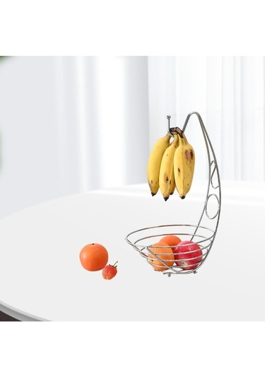 Trendooze Mutfak Aperatifi İçin Gümüş Meyve Sepeti Kase, Kararlı Tasarım Gümüş