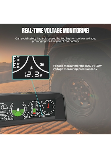 Autool X90 GPS Hız, Eğim Ölçer, Pusula HUD