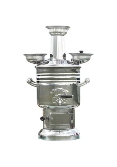 Sözenler 6 L Krom Odunlu Kömürlü Semaver