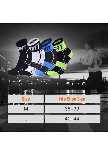 Novahub Siyah Yansıtıcı Bisiklet Çorapları Yüksek Görünürlük Nefes Alabilen Atletik Çoraplar Bisiklet Sürme Koşu Çorapları Siyah - 35 - 39 Siyah