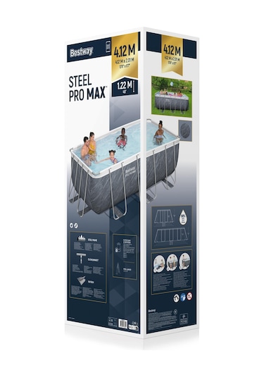 Bestway 56722 Steel Pro Max Above Ground Pool Set 4.12 M X 2.01 M X 1.22 M