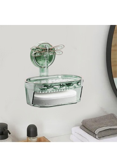 Suntek Magideal Dragonfly Vantuz Sabun Kutusu Yaratıcı Yeşil