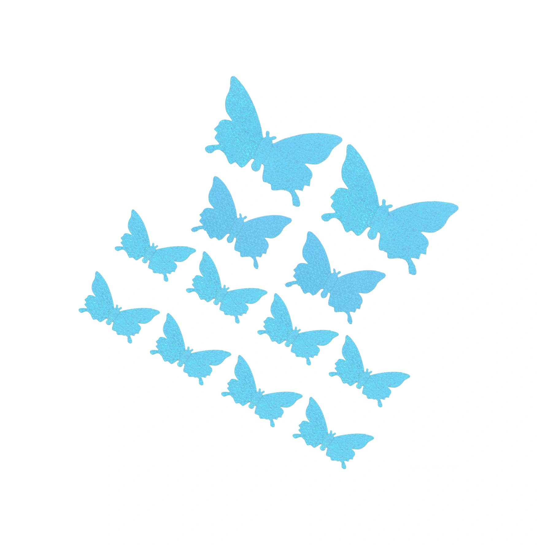 Kangvka 12 Adet 3d Pvc Kelebek Duvar Sticker, Parlak Mavi, Canlı Görünüm, Ev Dekorasyonu, Düğün, Balkon, Dayanıklı, Kolay Uygulama Flash Mavi