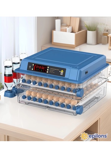 Tam Otomatik 120 Yumurta Kapasiteli Kuluçka Makinesi - Civciv Kaz Hindi Ördek İçin Wifi Kameralı Yedek Motorlu Set