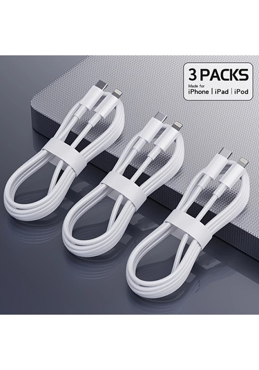 Willowhaven 20w Usb C - Lightning Kablo 3 Adet Beyaz 3 3ft İphone Uyumlu 14 13 12 11 X Xr Xs Airpods Uyumlu Uyumlu Pro Şarj Kablosu