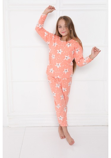 Fames Pijama Kişlik Çocuk Polar Pijama Takim SOMON