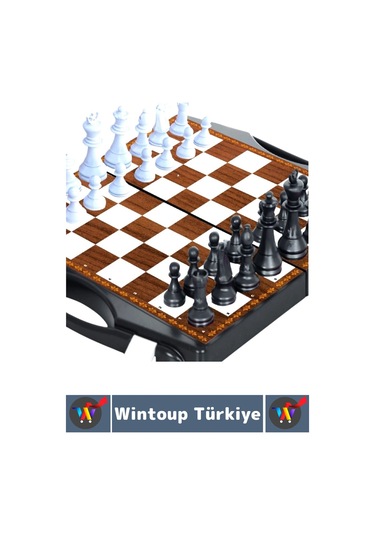 Eğlenceli Çocuk Yetişkin Aile Okul Eğitici Taşıma Çantalı Tavla Satranç Dama 3 İn 1 Özel Oyun Seti