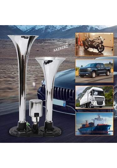 Dashanshop 12v Elektrikli Kornafa Ve Hava Kompresörü Seti Kamyon Suv Araç Tekne Minibüs