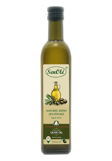 Senole Soğuk Sıkım Naturel Sızma Zeytinyağı Özel Cam 500 ML