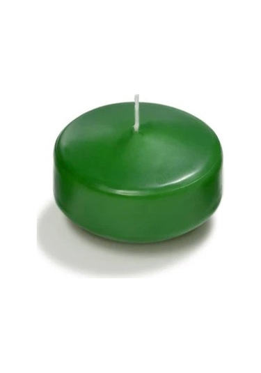 4 Lü Vazo + 12 Adet Çap 5 Cm Yeşil Yüzen Mum Yeşil
