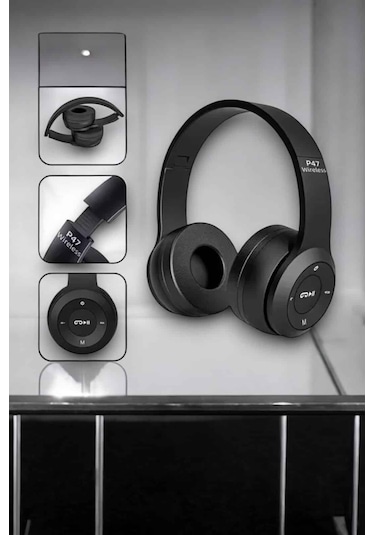 Kulak Üstü Tf Kart Ve Aux Destekli Ergonomik Bluetooth Kulaklık