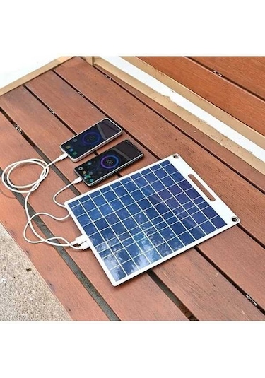 Trendooze 10w Usb Şarj İstasyonlu & 2 Çıkışlı Solar Panel - Taşınabilir Solar Jeneratör, 5v/12v/24v Uyumlu, Sunshine022 Model,