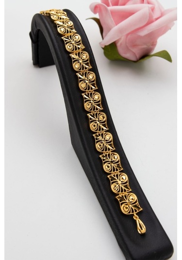 Latif Kuyumculuk 22 Ayar Altın Telkari İşlmeli Altın Bileklik B219010 Altın Sarı Altın