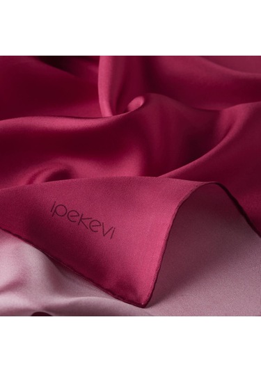 İpekevi Düz Twill İpek Eşarp - Fuşya - Fuşya