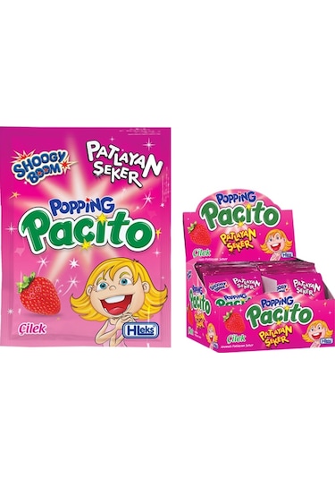 Hleks Shoogy Boom Çilekli Patlayan Şeker 40 Adet